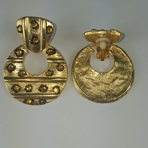 Fashion Jewelry, Animal Prnt with Stones earrings - Picture 2 of 2